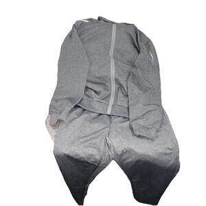 Sport Men's Gray Zip Front Jacket & Pants Tracksuit Set Long Sleeve Size S